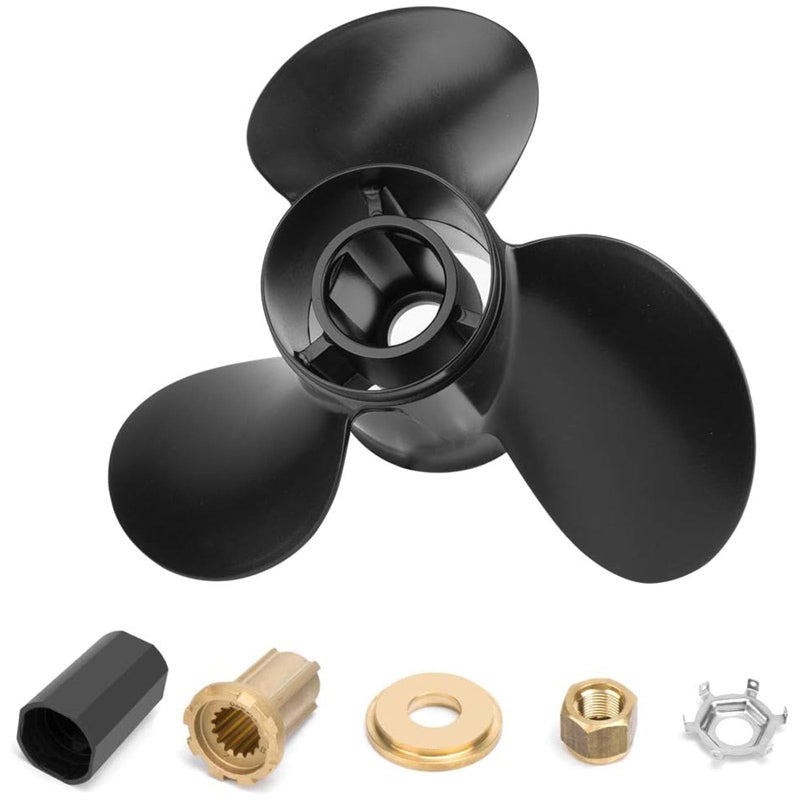 Qiclear بروبلر قايق كويكلير 14 1/2 x 19 بوصة بت 48-832830A45 متوافق مع محركات ميركروزر ألفا ون الخارجية 135-300 حصان، بروبلر ميركروزر 3.0، تشمل مجموعات المحور، 15 سن لولبي، يمين - Image 1